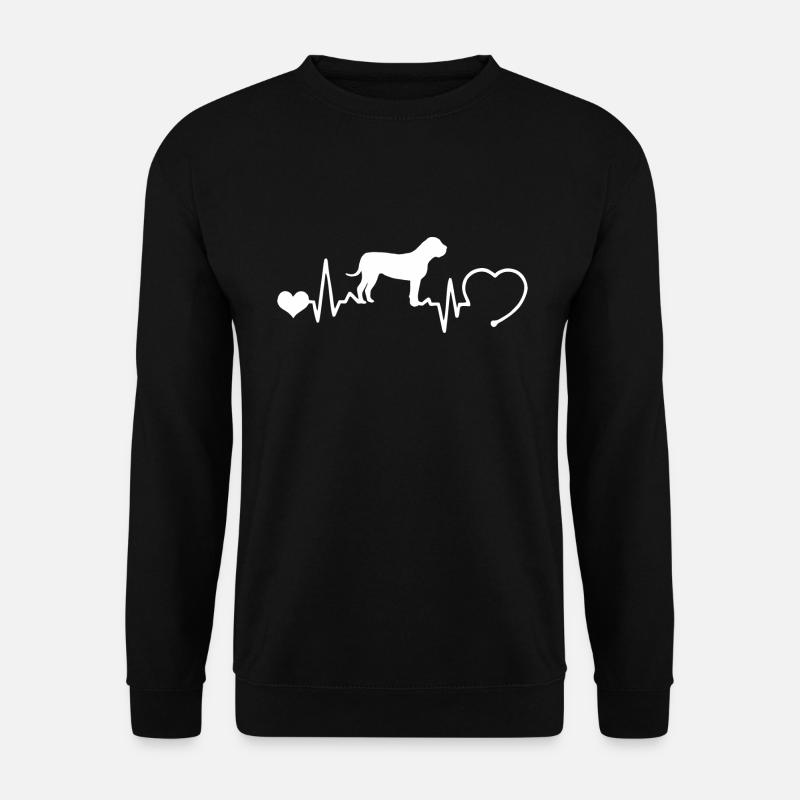 Boerboel mit Herzschlag - Unisex Pullover - Schwarz