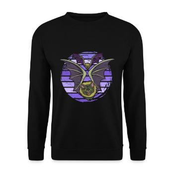 Chauve-souris rétro - Sweat-shirt Unisexe - noir - Devant - Alina (178cm) & Michal (187cm)