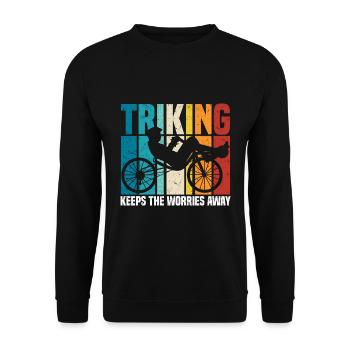 Recumbent Trike - Unisex Pullover - Schwarz - Vorne - Alina (178cm) & Michal (187cm)