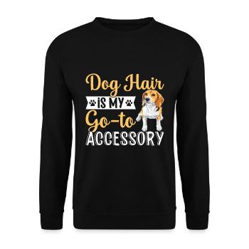 Beagle Hundehaar Ist Mein Accessoire Lustige - Unisex Pullover - Schwarz - Vorne - Alina (178cm) & Michal (187cm)