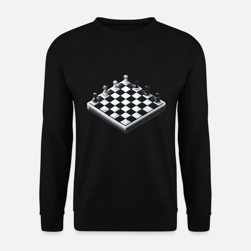 Schachbrett Schach - Unisex Pullover - Schwarz