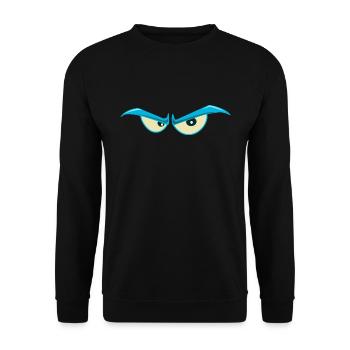 Evil Eye T Shirt & Hoodie - Blue, Evil Eyes - Unisex Sweatshirt - black - Front - Alina (178cm) & Michal (187cm)