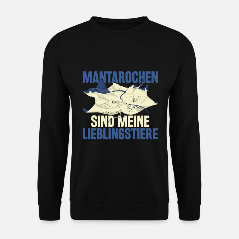 Lieblingstier Ozean Tier Geschenk Mantarochen - Unisex Pullover - Schwarz