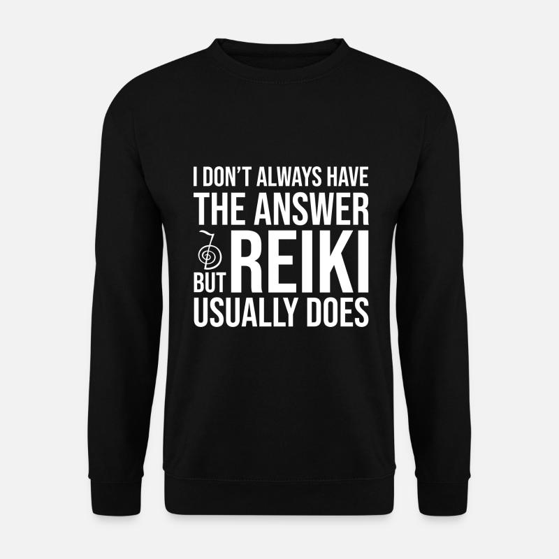 Reiki Achtsamkeit | Reikimeister Yoga Geschenkidee - Unisex Pullover - Schwarz