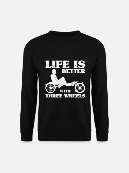 Velomobil | Recumbent Trike Triker Sport Geschenk - Unisex Pullover - Schwarz