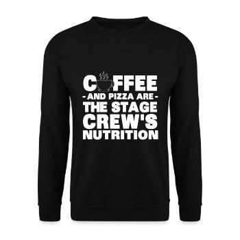 Bühnentechnik Geschenke | Bühnentechniker Stage - Unisex Pullover - Schwarz - Vorne - Alina (178cm) & Michal (187cm)