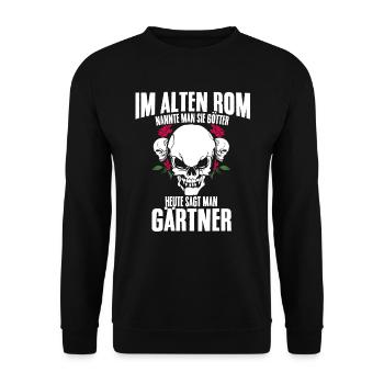 gärtner - Unisex Pullover - Schwarz - Vorne - Alina (178cm) & Michal (187cm)
