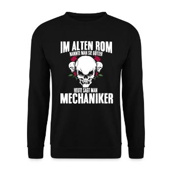 Mechaniker - Unisex Pullover - Schwarz - Vorne - Alina (178cm) & Michal (187cm)