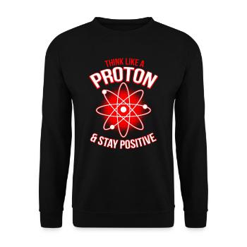 Proton Stay Positive - Sweat-shirt Unisexe - noir - Devant - Alina (178cm) & Michal (187cm)