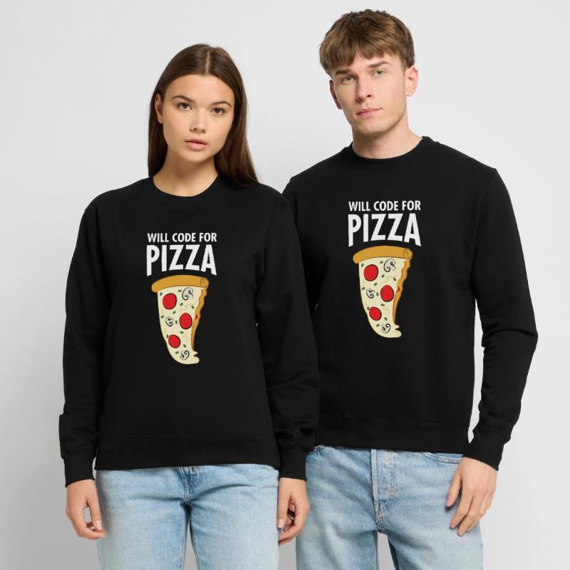 Will Code For Pizza - Funny Programmer Slogan Unisex Pullover