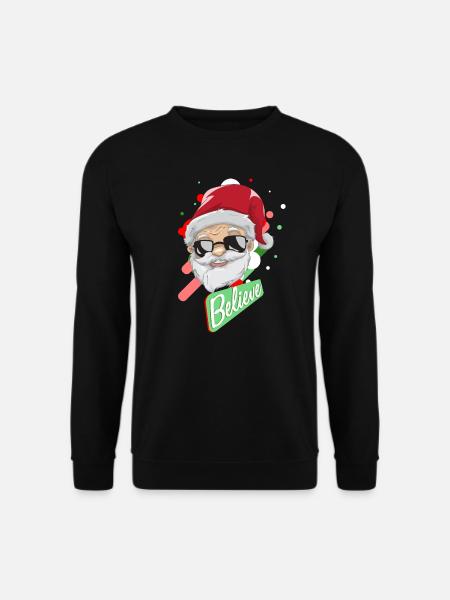 Nikolaus Santa Claus Weihnachtsmann - Unisex Pullover - Schwarz