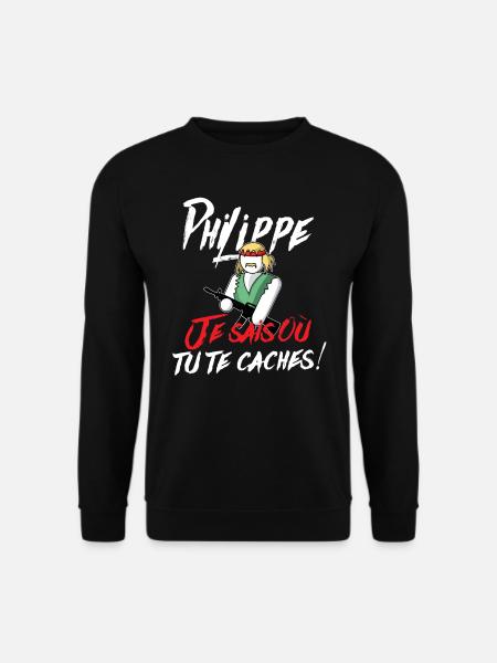 Philippe Où Tu Te Caches - Sweat-shirt Unisexe - noir