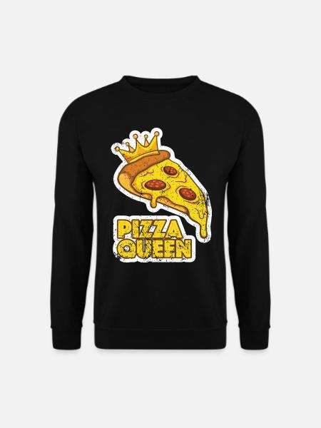 Königin-Pizza-Grafik - Unisex Pullover - Schwarz