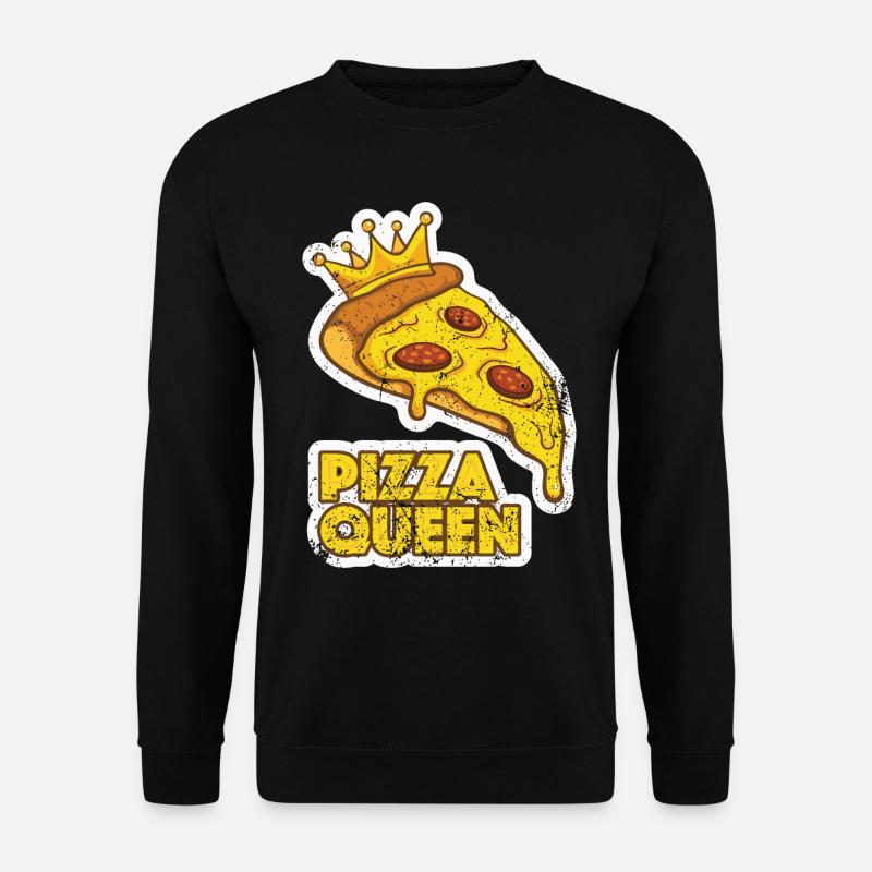 Queen Pizza Graphic - Sweat-shirt Unisexe - noir