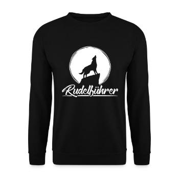 Pack Leader / Wolf, Animal, Pack, Gift - Unisex Sweatshirt - black - Front - Alina (178cm) & Michal (187cm)