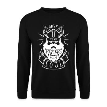 Viking Soul - Viking soul - Unisex Sweatshirt - black - Front - Alina (178cm) & Michal (187cm)
