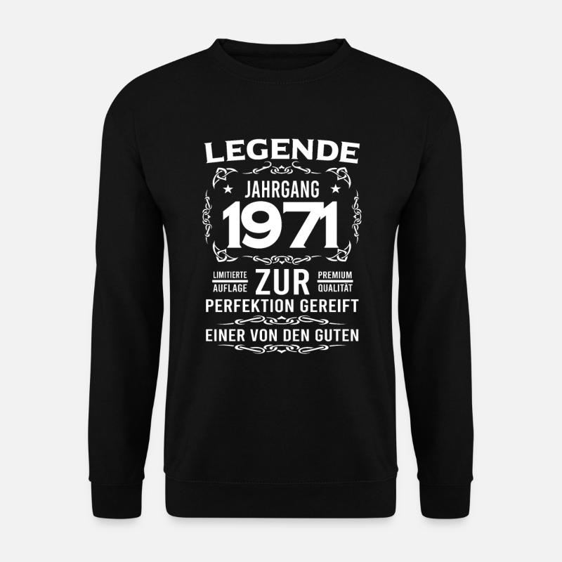 Legende, Jahrgang 1971, zur Perfektion gereift - Unisex Pullover - Schwarz