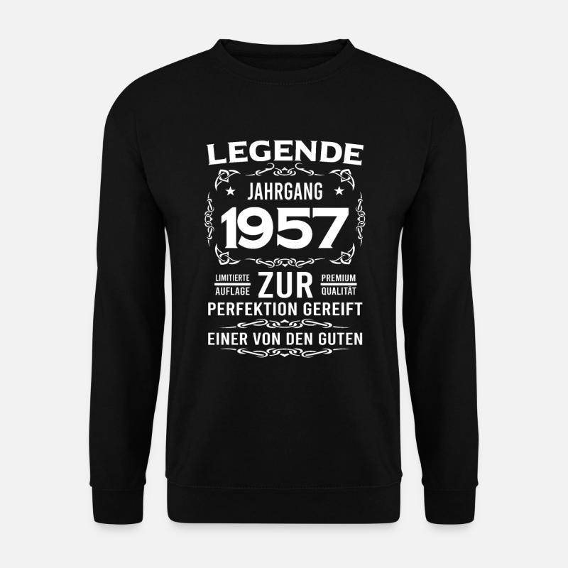 Legende, Jahrgang 1957, zur Perfektion gereift - Unisex Pullover - Schwarz