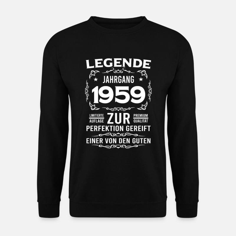 Legende, Jahrgang 1959, zur Perfektion gereift - Unisex Pullover - Schwarz