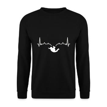 Heartbeat Skydiving - Unisex Sweatshirt - black - Front - Alina (178cm) & Michal (187cm)