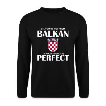 Hrvatska drôle idée cadeau Croatie Croatie - Sweat-shirt Unisexe - noir - Devant - Alina (178cm) & Michal (187cm)