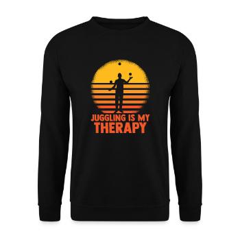 Jongler est ma thérapie de balles de jonglage - Sweat-shirt Unisexe - noir - Devant - Alina (178cm) & Michal (187cm)