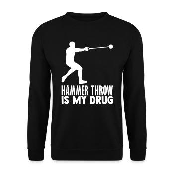 Le lancer de marteau est mon idée d’athlétisme - Sweat-shirt Unisexe - noir - Devant - Alina (178cm) & Michal (187cm)