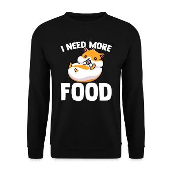 Essen Hamster Füttern Geschenkidee Hamster - Unisex Pullover - Schwarz - Vorne - Alina (178cm) & Michal (187cm)