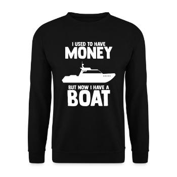 Funny I used to have money, but now I have - Unisex Sweatshirt - black - Front - Alina (178cm) & Michal (187cm)
