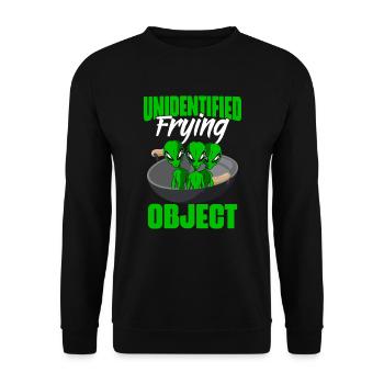 Unknown funny Alien Life puns for a - Unisex Sweatshirt - black - Front - Alina (178cm) & Michal (187cm)