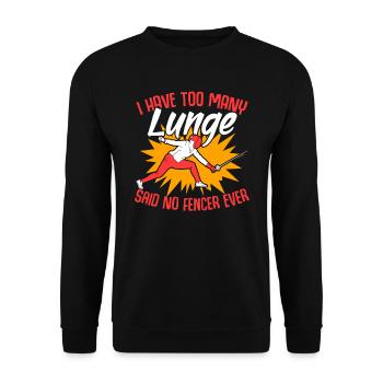 I have too many fun fencing sports for - Unisex Sweatshirt - black - Front - Alina (178cm) & Michal (187cm)