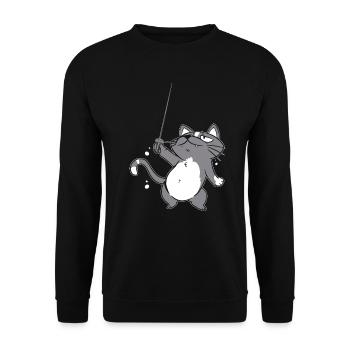 Funny animal fencing, sports humor for a - Unisex Sweatshirt - black - Front - Alina (178cm) & Michal (187cm)