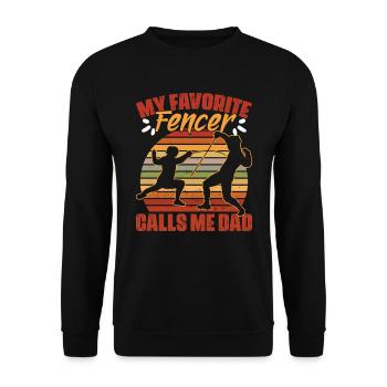 My funny favorite sword fighting humor for - Unisex Sweatshirt - black - Front - Alina (178cm) & Michal (187cm)