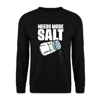 Besoin de plus de sel Humour culinaire drôle pour - Sweat-shirt Unisexe - noir - Devant - Alina (178cm) & Michal (187cm)