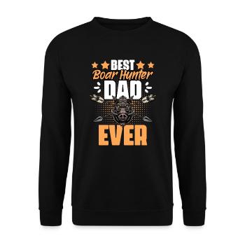 Best funny wild boar hunting humor for a - Unisex Sweatshirt - black - Front - Alina (178cm) & Michal (187cm)