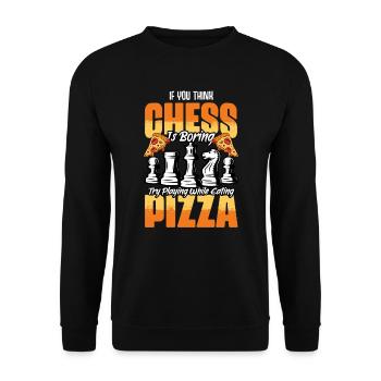 Fun board game lover for a - Unisex Sweatshirt - black - Front - Alina (178cm) & Michal (187cm)