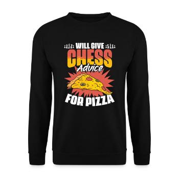 Chess Lesson Funny Board Game Enthusiast - Unisex Sweatshirt - black - Front - Alina (178cm) & Michal (187cm)
