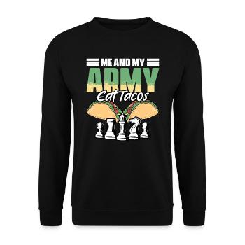 Funny board game sports humor for a - Unisex Sweatshirt - black - Front - Alina (178cm) & Michal (187cm)