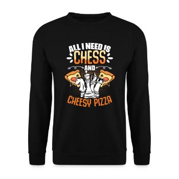 All I need is funnier - Unisex Sweatshirt - black - Front - Alina (178cm) & Michal (187cm)