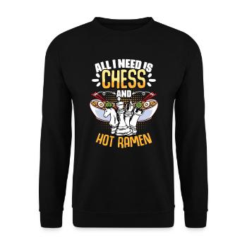 All I need is funnier - Unisex Sweatshirt - black - Front - Alina (178cm) & Michal (187cm)