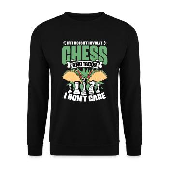 Funny board game humor for a - Unisex Sweatshirt - black - Front - Alina (178cm) & Michal (187cm)