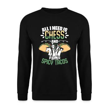 All I need is funnier - Unisex Sweatshirt - black - Front - Alina (178cm) & Michal (187cm)