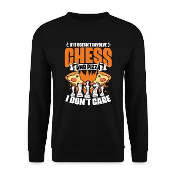 Funny board game humor for a pizza lover - Unisex Sweatshirt - black - Front - Alina (178cm) & Michal (187cm)