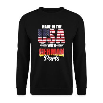 Made in the USA Fantastic Germany - Unisex Sweatshirt - black - Front - Alina (178cm) & Michal (187cm)