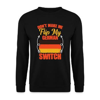 Don't let me my funny German - Unisex Sweatshirt - black - Front - Alina (178cm) & Michal (187cm)