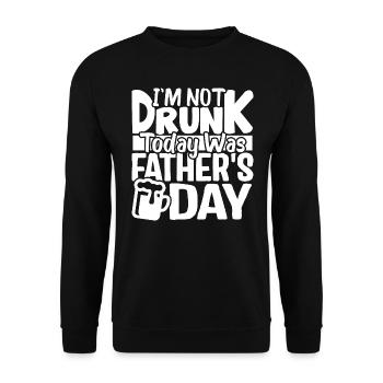 Daddy Humor Gift for Father's Day - Unisex Sweatshirt - black - Front - Alina (178cm) & Michal (187cm)