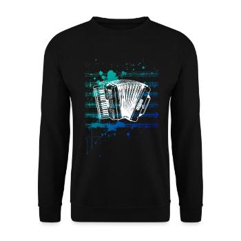 Accordéon - Sweat-shirt Unisexe - noir - Devant - Alina (178cm) & Michal (187cm)