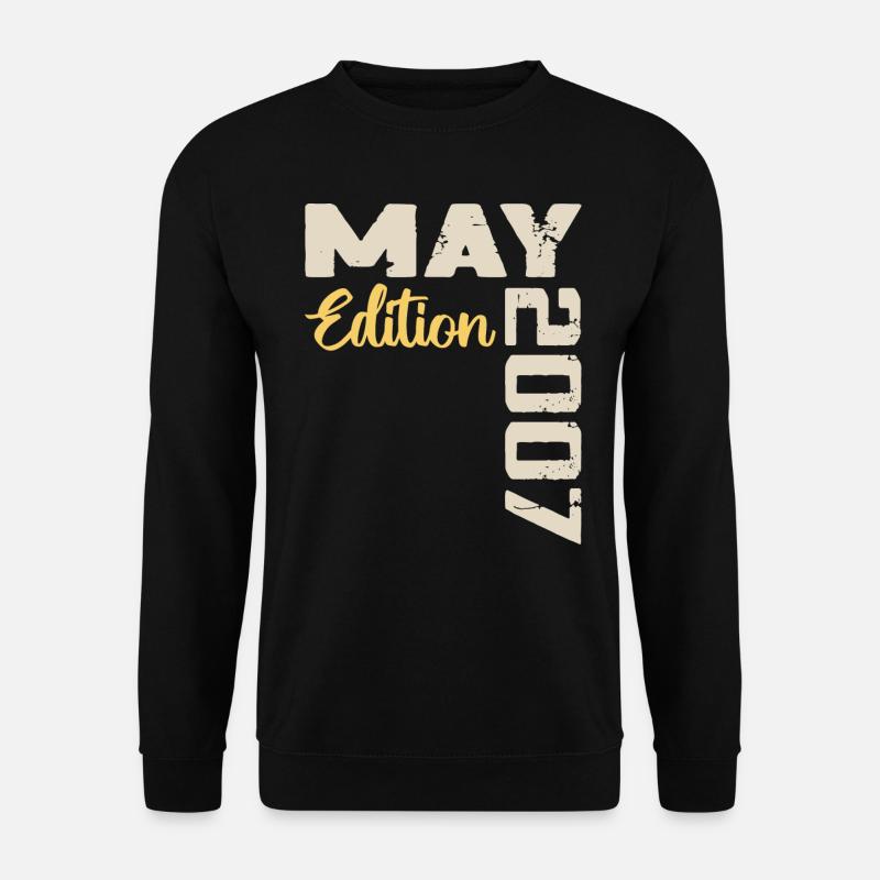 Mai 2007 Geburtstag Mai 2007 Geschenk Mai 2007 Mai - Unisex Pullover - Schwarz