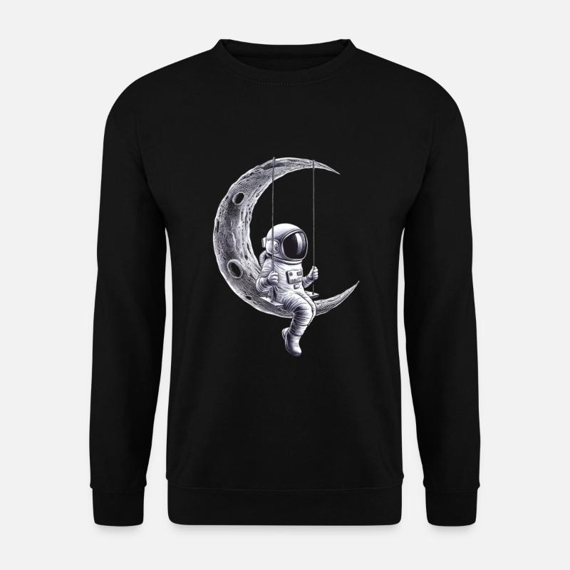 Moon Swing Astronaut Adventure - Unisex Sweatshirt - black
