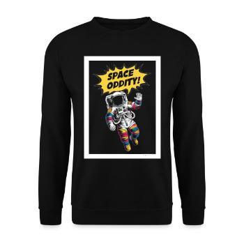 Space Oddity Space Adventure - Unisex Sweatshirt - black - Front - Alina (178cm) & Michal (187cm)